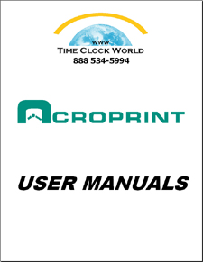Acroprint User Manuals