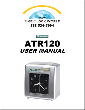 Acroprint Es1000 Time Clock Manual