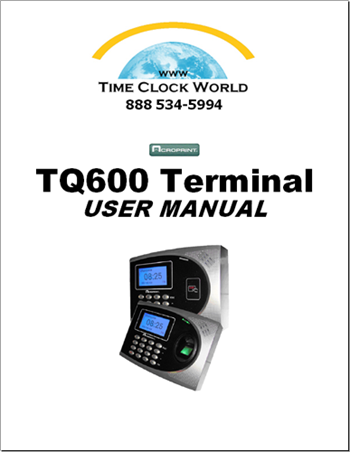 Acroprint timeQplus Biometric Fingerprint Time Clock Terminal TQ100 for sale online 