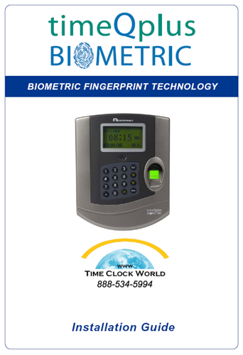 Acroprint timeQplus Biometric System User Manuals - Time Clock World