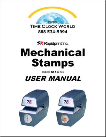 Rapidprint A-series Mechanical Time, Date, and/or Numbering Stamp User