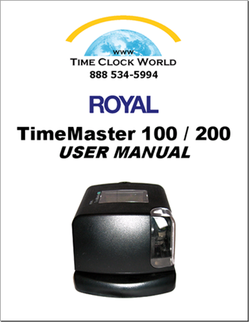 royal time clock manuals