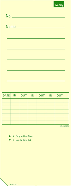 013701 Time Card