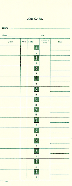 L61 Job Time Card