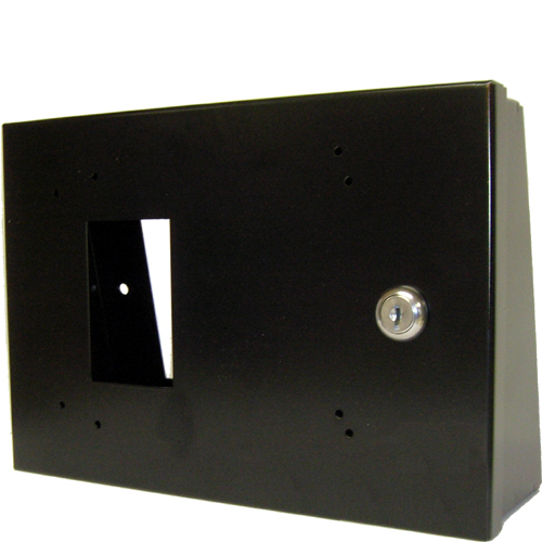 Small Black Metal Mounting Box for Time Clock Terminal
