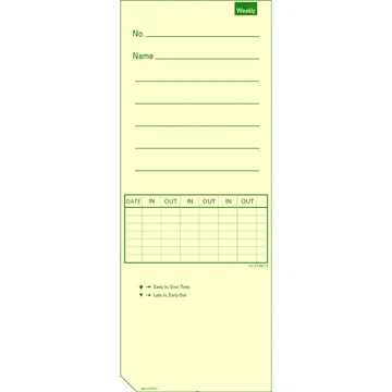 013701 Time Card, photo 1