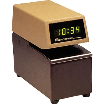 Acroprint ETC-series Mechanical Time Stamp - brown metal style