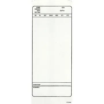 CTC TC250-TC400 Time Card