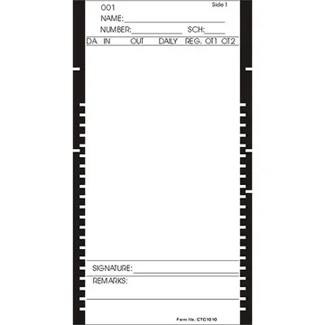 CTC1010 Time Card