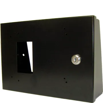 Small Black Metal Mounting Box for Time Clock Terminal